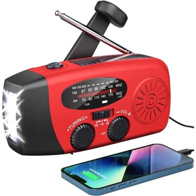 OEM Radio Solar Portátil, Manivela Autoalimentada Am/fm/noaa, Dispositivo De Emergencia De Radio Meteorológica Dinamo Con Linterna De 3 Led Y Cargador De Teléfono Para Senderismo Camping OEM Radio Solar Portátil, Manivela Autoalimentada Am/fm/noaa, Dispositivo De Emergencia De Radio Meteorológica Dinamo Con Linterna De 3 Led Y Cargador De Teléfono Para Senderismo Camping