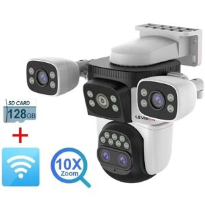 LZBARGON Cámara De Seguridad Wi-fi Para Exteriores De 20 Mp Con Triple Pantalla, Zoom 10x, Seguimiento Automático De Cuatro Lentes, 128 Gb LZBARGON Cámara De Seguridad Wi-fi Para Exteriores De 20 Mp Con Triple Pantalla, Zoom 10x, Seguimiento Automático De Cuatro Lentes, 128 Gb