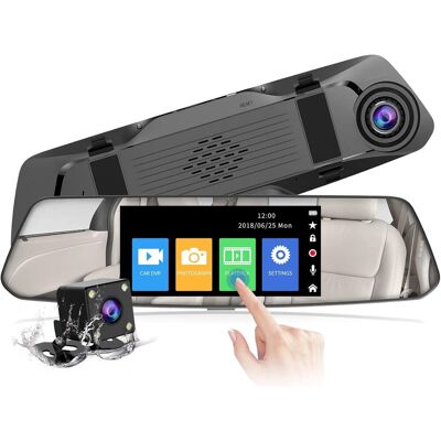 AIPERQ - MirrorCam - Pantalla táctil de 5 pulgadas - 1080P Frontal/Trasera - Dash Cam AIPERQ - MirrorCam - Pantalla táctil de 5 pulgadas - 1080P Frontal/Trasera - Dash Cam