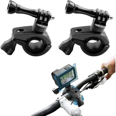 OEM Soporte De Manillar Para Cámara De Acción (2 Piezas), Universal Para Bicicleta/moto, Fijación Estable Con Clip Antivibración Montaje Rápido Para Gopro Y Cámaras Deportivas OEM Soporte De Manillar Para Cámara De Acción (2 Piezas), Universal Para Bicicleta/moto, Fijación Estable Con Clip Antivibración Montaje Rápido Para Gopro Y Cámaras Deportivas
