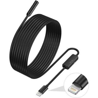 OEM Endoscopio Para Iphone, Cámara De Inspección Con Lente De 5,5 Mm, Cable Semirrígido De 1 Metro, Resistente Al Agua Ip68. - Crezuo OEM Endoscopio Para Iphone, Cámara De Inspección Con Lente De 5,5 Mm, Cable Semirrígido De 1 Metro, Resistente Al Agua Ip68. - Crezuo