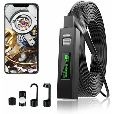 OEM Cámara Endoscópica Wifi, Cámara De Inspección De Tuberías Hd 1200p Con Luz Led Para Iphone/teléfonos Móviles Android/windows/mac/tabletas/pc — (5m) - Crezuo OEM Cámara Endoscópica Wifi, Cámara De Inspección De Tuberías Hd 1200p Con Luz Led Para Iphone/teléfonos Móviles Android/windows/mac/tabletas/pc — (5m) - Crezuo