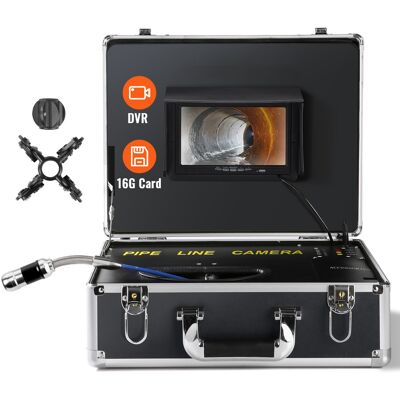 Mophorn Cámara De Alcantarillado, Cable De 165 Pies/50 M, Cámara De Inspección De Tuberías Con Pantalla De 7", Resistente Al Agua Ip68, Función Dvr, 12 Led Ajustables Mophorn Cámara De Alcantarillado, Cable De 165 Pies/50 M, Cámara De Inspección De Tuberías Con Pantalla De 7", Resistente Al Agua Ip68, Función Dvr, 12 Led Ajustables
