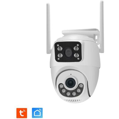 Cámara Exterior Conectada - Kyf - Wifi - Rotativa Pt - Doble Sensor 2 X 3mp Cámara Exterior Conectada - Kyf - Wifi - Rotativa Pt - Doble Sensor 2 X 3mp