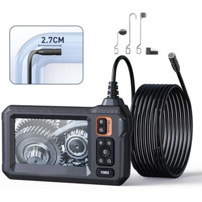 WUIPEO Cámara De Inspección Endoscópica De 4,3" – Resistente Al Agua Ip67 – Cable Semirrígido De 5 M Con 8 Luces Led – Resolución Hd De 1080p WUIPEO Cámara De Inspección Endoscópica De 4,3" – Resistente Al Agua Ip67 – Cable Semirrígido De 5 M Con 8 Luces Led – Resolución Hd De 1080p
