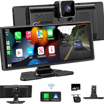 OEM Radio Inalámbrica Para Coche, Sistema De Audio Portátil Para Coche De 10,26 Pulgadas, Pantalla Carplay Con Doble Cámara Frontal 4k + Cámara Trasera 1080p, Reproducción Inalámbrica Para Coche Con Mirro OEM Radio Inalámbrica Para Coche, Sistema De Audio Portátil Para Coche De 10,26 Pulgadas, Pantalla Carplay Con Doble Cámara Frontal 4k + Cámara Trasera 1080p, Reproducción Inalámbrica Para Coche Con Mirro