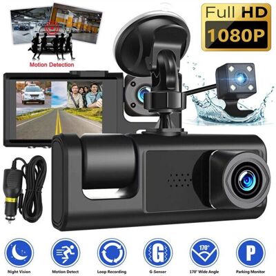 OEM Cámara De Salpicadero 3 En 1 Para Interiores Y Exteriores, 1080p, Pantalla De 2 Pulgadas, Grabadora Universal Para Coches Y Taxis - Otros OEM Cámara De Salpicadero 3 En 1 Para Interiores Y Exteriores, 1080p, Pantalla De 2 Pulgadas, Grabadora Universal Para Coches Y Taxis - Otros