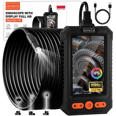 OEM Cámara De Inspección Para Taller Zenwire T40, Endoscopio Para Tuberías De Motor, Full Hd Ips, Usb-c, 5 M OEM Cámara De Inspección Para Taller Zenwire T40, Endoscopio Para Tuberías De Motor, Full Hd Ips, Usb-c, 5 M