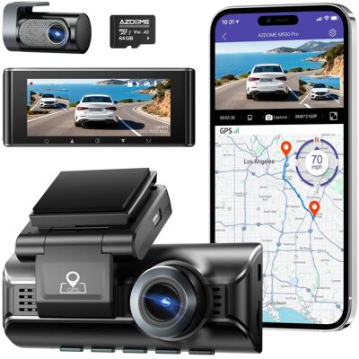 OEM Cámara De Salpicadero 4k Para Coche, Pantalla Ips De 3,19 Pulgadas, Tarjeta De 64 Gb Incluida, Wifi De 5,8 Ghz, Gps, Visión Nocturna, Wdr Gran Angular De 170°, Monitor De Aparcamiento, Admite Hasta 25 OEM Cámara De Salpicadero 4k Para Coche, Pantalla Ips De 3,19 Pulgadas, Tarjeta De 64 Gb Incluida, Wifi De 5,8 Ghz, Gps, Visión Nocturna, Wdr Gran Angular De 170°, Monitor De Aparcamiento, Admite Hasta 25