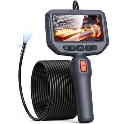 DPZO Cámara Endoscópica De Doble Lente, Pantalla Ips De 4,3", Endoscopio Portátil, Cámara Endoscópica De 8 Mm Y 1080p, Cámara De Inspección De Tuberías Impermeable Ip67 Con Luz, Cable Semirrígido De 5 M, G DPZO Cámara Endoscópica De Doble Lente, Pantalla Ips De 4,3", Endoscopio Portátil, Cámara Endoscópica De 8 Mm Y 1080p, Cámara De Inspección De Tuberías Impermeable Ip67 Con Luz, Cable Semirrígido De 5 M, G