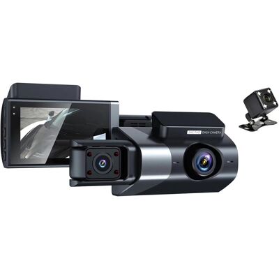 OEM Cámara De Salpicadero Con Tres Cámaras, 1080p Hd, Dvr Para Coche, Cámara De Seguridad Para Coche, Ultra Gran Angular De 170°, Visión Nocturna Por Infrarrojos, Grabación En Bucle 24 Horas OEM Cámara De Salpicadero Con Tres Cámaras, 1080p Hd, Dvr Para Coche, Cámara De Seguridad Para Coche, Ultra Gran Angular De 170°, Visión Nocturna Por Infrarrojos, Grabación En Bucle 24 Horas