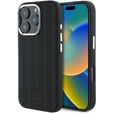 Funda de silicona Mercedes-Benz para iPhone 16 Pro Max - Negro Funda de silicona Mercedes-Benz para iPhone 16 Pro Max - Negro