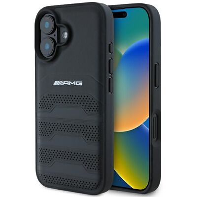 Mercedes AMG funda de cuero para iPhone 16 - Carcasa Mercedes AMG funda de cuero para iPhone 16 - Carcasa