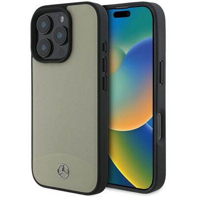 Funda Mercedes para iPhone 16 Pro Max - Cuero texturizado y liso Funda Mercedes para iPhone 16 Pro Max - Cuero texturizado y liso