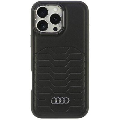 Funda Audi de Cuero Sintético MagSafe para iPhone 16 Pro Max - Carcasa Funda Audi de Cuero Sintético MagSafe para iPhone 16 Pro Max - Carcasa