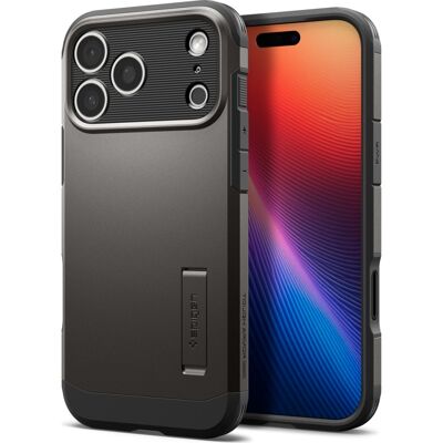 OEM Funda Spigen Tough Armor "t" Mag Magsafe Para Iphone 17 Pro Max, Color Gris Metalizado. OEM Funda Spigen Tough Armor "t" Mag Magsafe Para Iphone 17 Pro Max, Color Gris Metalizado.