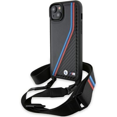 BMW Carcasa dura Carbon Tricolor para iPhone 15 Plus / 14 Plus BMW Carcasa dura Carbon Tricolor para iPhone 15 Plus / 14 Plus