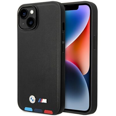 Funda BMW iPhone 14 Cuero Tricolor MagSafe Funda BMW iPhone 14 Cuero Tricolor MagSafe