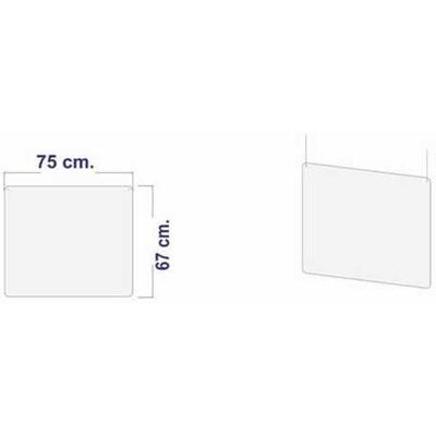 GENERICO Pantalla Policarbonato Colgada 70x67cm.x3mm. GENERICO Pantalla Policarbonato Colgada 70x67cm.x3mm.