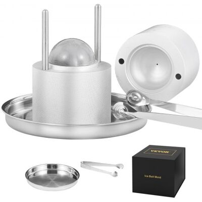 OEM Eiswürfelbereiter Eiswürfelformen Satz 60 Mm, Eiswürfelform Eiskugelform Mit Eiszange & Tropfschale, Alu Strapazierfähige Eiswürfelformen Eiswürfelbehälter Whisky Americano, Saft & Milch Silber OEM Eiswürfelbereiter Eiswürfelformen Satz 60 Mm, Eiswürfelform Eiskugelform Mit Eiszange & Tropfschale, Alu Strapazierfähige Eiswürfelformen Eiswürfelbehälter Whisky Americano, Saft & Milch Silber