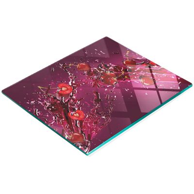 OEM Tablero Decorativo Multifuncional De Vidrio Templado Con Diseño De Cerezas Y Jugo, 60x52 Cm. OEM Tablero Decorativo Multifuncional De Vidrio Templado Con Diseño De Cerezas Y Jugo, 60x52 Cm.