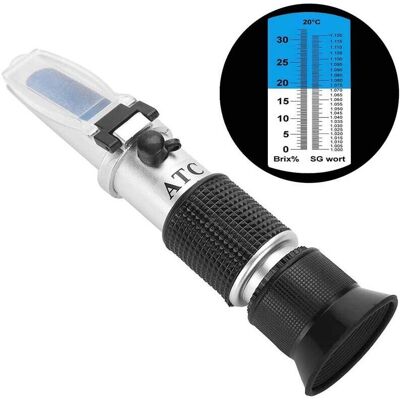 OEM Nazalus - Producto Estrella - Refractómetro De Azúcar Brix 0-32% Dispositivo Para Medir El Contenido De Azúcar En Mosto De Cerveza, Mosto De Uva Y Concentraciones De Bebidas, Sopas, Zumos Translúcidos OEM Nazalus - Producto Estrella - Refractómetro De Azúcar Brix 0-32% Dispositivo Para Medir El Contenido De Azúcar En Mosto De Cerveza, Mosto De Uva Y Concentraciones De Bebidas, Sopas, Zumos Translúcidos
