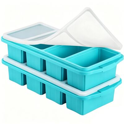OEM Plateau De Congélation - Silicone Extra Large 1 Tasse Avec Couvercle - Pour Bouillon Soupe Sauce - Lot De 2 OEM Plateau De Congélation - Silicone Extra Large 1 Tasse Avec Couvercle - Pour Bouillon Soupe Sauce - Lot De 2