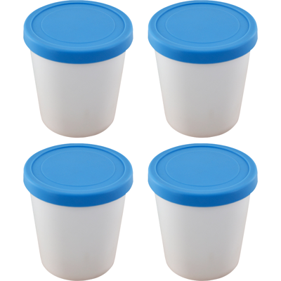 OEM Juego De 4 Tarrinas Para Helado, Tapas De Silicona, Recipientes Apilables, Libres De Bpa, Aptos Para Congelador. OEM Juego De 4 Tarrinas Para Helado, Tapas De Silicona, Recipientes Apilables, Libres De Bpa, Aptos Para Congelador.