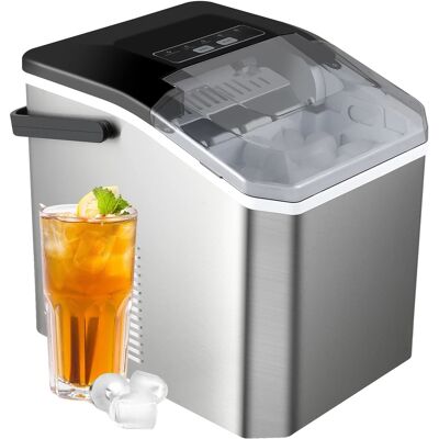 OEM Máquina De Hielo, Función De Limpieza Automática, Diseño Portátil, Color Plata, Ue OEM Máquina De Hielo, Función De Limpieza Automática, Diseño Portátil, Color Plata, Ue