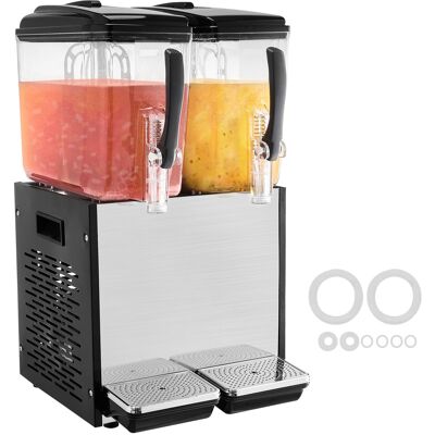 Mophorn Dispensador De Bebidas Comercial, 2 Tanques De 12 L Cada Uno, Dispensador De Jugo, Máquina De Bebidas De Té Helado De Acero Inoxidable De 286 W Con Rango De Enfriamiento De 45 °f A 54 °f Mophorn Dispensador De Bebidas Comercial, 2 Tanques De 12 L Cada Uno, Dispensador De Jugo, Máquina De Bebidas De Té Helado De Acero Inoxidable De 286 W Con Rango De Enfriamiento De 45 °f A 54 °f