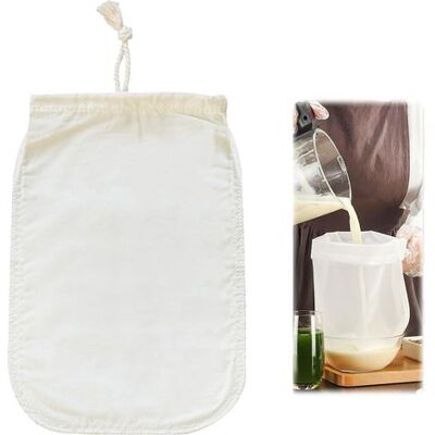 OEM Bolsa De Leche Vegetal De Cáñamo Orgánico - Filtro Reutilizable Para Leche De Almendra, Soja Y Avellana - Bolsa Ecológica Con Cordón, Para Bebidas Vegetales Frescas - 100% Vegano, 30x20 Cm OEM Bolsa De Leche Vegetal De Cáñamo Orgánico - Filtro Reutilizable Para Leche De Almendra, Soja Y Avellana - Bolsa Ecológica Con Cordón, Para Bebidas Vegetales Frescas - 100% Vegano, 30x20 Cm
