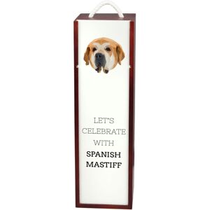 OEM Mastín Español - Caja De Vino Geométrica Con Foto E Inscripción De Art-dog OEM Mastín Español - Caja De Vino Geométrica Con Foto E Inscripción De Art-dog