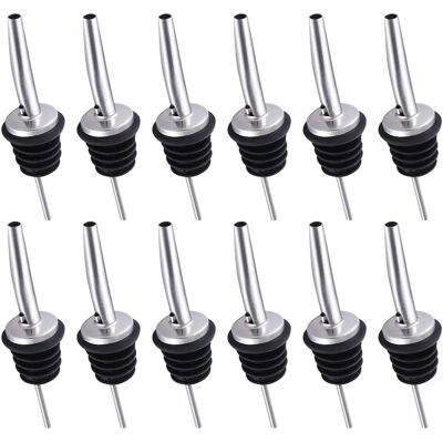 OEM 12 Vertedores De Metal Con Boquilla Y Sello, Vertedores Rápidos De Acero Inoxidable, Vertedores De Botellas Para Vino, Licores, Bebidas, Cócteles Y Aceite. OEM 12 Vertedores De Metal Con Boquilla Y Sello, Vertedores Rápidos De Acero Inoxidable, Vertedores De Botellas Para Vino, Licores, Bebidas, Cócteles Y Aceite.