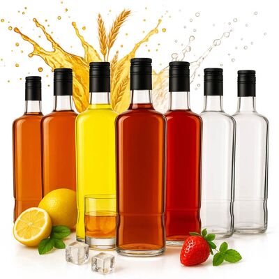 OEM 30 Botellas De Vidrio Jack Walker De 700 Ml Para Licores Caseros, Whisky, Aguardiente Y Vino. OEM 30 Botellas De Vidrio Jack Walker De 700 Ml Para Licores Caseros, Whisky, Aguardiente Y Vino.