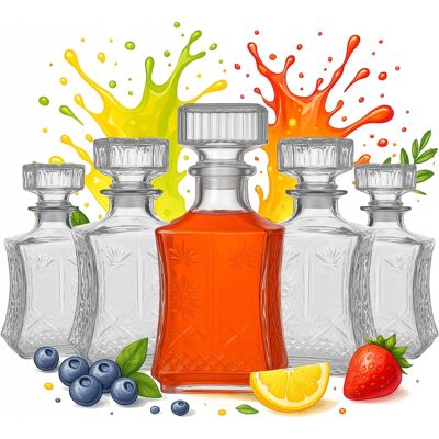 OEM 5 Jarras De Cristal Lilia De 750 Ml Para Licores, Vino Y Bebidas Alcohólicas. Envases De Regalo. OEM 5 Jarras De Cristal Lilia De 750 Ml Para Licores, Vino Y Bebidas Alcohólicas. Envases De Regalo.