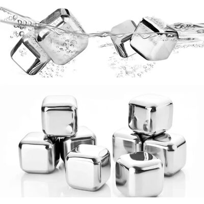 FORTUNEVILLE Piedras De Whisky De Acero Inoxidable 8 Piezas Cubos De Hielo Reutilizables Con Pinzas Para Whisky, Vodka, Vino Y Cócteles Juego De Regalo Ideal Piedras De Whisky FORTUNEVILLE Piedras De Whisky De Acero Inoxidable 8 Piezas Cubos De Hielo Reutilizables Con Pinzas Para Whisky, Vodka, Vino Y Cócteles Juego De Regalo Ideal Piedras De Whisky
