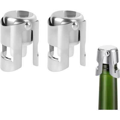 OEM Tapones Para Champán, Juego De 2, Acero Inoxidable, Mantienen El Vino Fresco, Aptos Para Champán, Cava, Prosecco Y Vino Espumoso OEM Tapones Para Champán, Juego De 2, Acero Inoxidable, Mantienen El Vino Fresco, Aptos Para Champán, Cava, Prosecco Y Vino Espumoso