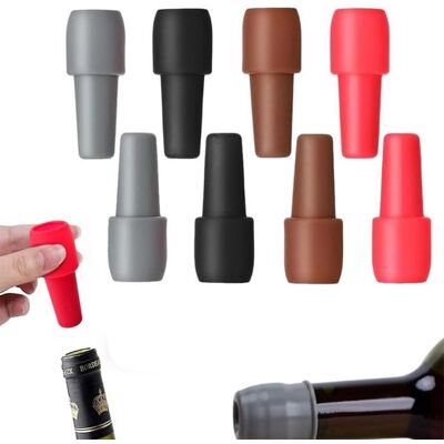 OEM Tapones Reutilizables Para Botellas De Vino Espumoso, Tapones De Silicona Para Botellas De Vino, Champán Y Prosecco Para Doméstico (8 Unidades) OEM Tapones Reutilizables Para Botellas De Vino Espumoso, Tapones De Silicona Para Botellas De Vino, Champán Y Prosecco Para Doméstico (8 Unidades)
