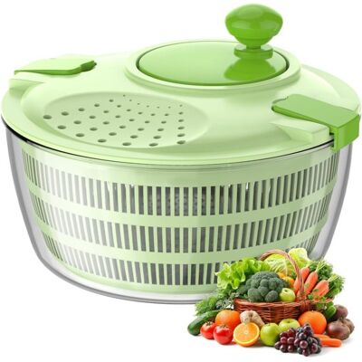 OEM Secador De Ensaladas, Centrifugadora Manual De 4,5 Litros, Verde, Para Verduras, Frutas Y Pasta, Multifuncional Y Fácil De Usar, Cocina Saludable OEM Secador De Ensaladas, Centrifugadora Manual De 4,5 Litros, Verde, Para Verduras, Frutas Y Pasta, Multifuncional Y Fácil De Usar, Cocina Saludable