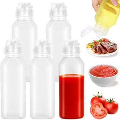 OEM Juego De 5 Botellas Para Salsa De 300 Ml,botellas Blancas Exprimibles Con Tapa,aptas Para Pintura,aceite De Oliva Y Otras Salsas OEM Juego De 5 Botellas Para Salsa De 300 Ml,botellas Blancas Exprimibles Con Tapa,aptas Para Pintura,aceite De Oliva Y Otras Salsas