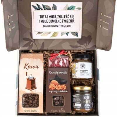 OEM Caja De Regalo Con Café, Miel, Frutos Secos, Limones, Chocolate, Regalo OEM Caja De Regalo Con Café, Miel, Frutos Secos, Limones, Chocolate, Regalo