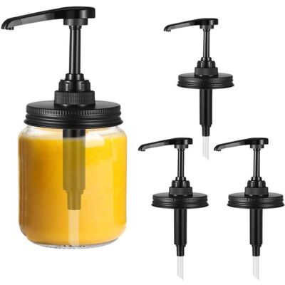 OEM Tapa Dispensadora De Jarabe De 3 Piezas, Dispensador De Jarabe De Café Para Tarro De Conservas Estándar, Apto Para Jarabe Y Miel De 7 Cm (negro) OEM Tapa Dispensadora De Jarabe De 3 Piezas, Dispensador De Jarabe De Café Para Tarro De Conservas Estándar, Apto Para Jarabe Y Miel De 7 Cm (negro)