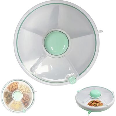 OEM Bol Giratorio Para Aperitivos Con Tapa, Frutos Secos, Hierbas Secas, Dulces, Nueces, Frutas, Verduras, Hortalizas OEM Bol Giratorio Para Aperitivos Con Tapa, Frutos Secos, Hierbas Secas, Dulces, Nueces, Frutas, Verduras, Hortalizas