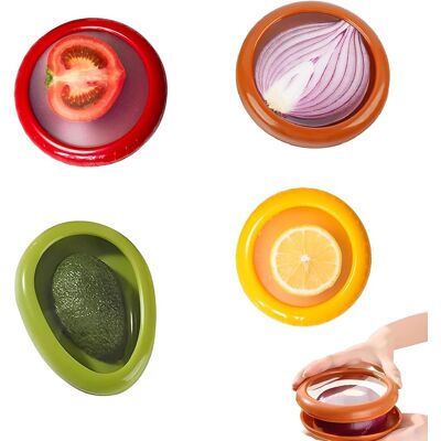 OEM 4 Recipientes De Silicona Para Frutas Y Verduras, Reutilizables, Ideales Para Almacenar Aguacates Y Mantener Los Alimentos Frescos. OEM 4 Recipientes De Silicona Para Frutas Y Verduras, Reutilizables, Ideales Para Almacenar Aguacates Y Mantener Los Alimentos Frescos.