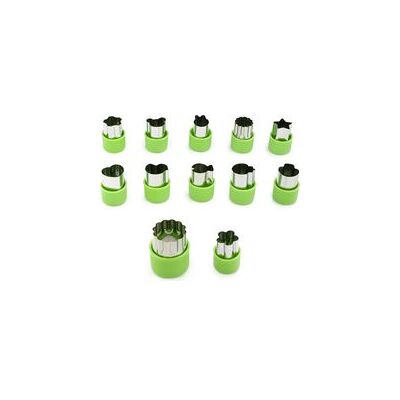 OEM Juego De 12 Cortadores De Galletas Con Forma De Vegetales: Cortadores De Galletas, Moldes Para Frutas, Cortadores De Chocolate, Moldes Para Decorar Pasteles (verde) - Crezuo OEM Juego De 12 Cortadores De Galletas Con Forma De Vegetales: Cortadores De Galletas, Moldes Para Frutas, Cortadores De Chocolate, Moldes Para Decorar Pasteles (verde) - Crezuo