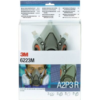 3m - Set Mascarilla Parcial De Protecc. Resp. 6223 - Kit - A2p3r 3m - Set Mascarilla Parcial De Protecc. Resp. 6223 - Kit - A2p3r