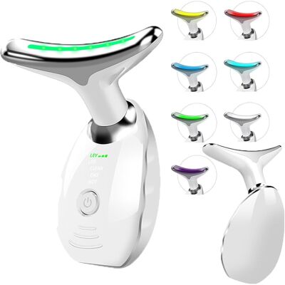 OEM Masajeador Facial Eléctrico Antiarrugas, 7 Colores Y 3 Modos De Masaje, Masajeador Vibratorio Para Rostro Y Cuello Para Reafirmar Y Suavizar La Piel (blanco) OEM Masajeador Facial Eléctrico Antiarrugas, 7 Colores Y 3 Modos De Masaje, Masajeador Vibratorio Para Rostro Y Cuello Para Reafirmar Y Suavizar La Piel (blanco)