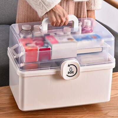 OEM Mehrzweck-aufbewahrungsbox Für Medizinische Zwecke, Xl-fassungsvermögen, Mehrstufig, Weißes Schrankdesign, Großer Organizer Für Zuhause Mit Transparentem Deckel Und Ergonomischem Griff, 1 Stück, Kunst OEM Mehrzweck-aufbewahrungsbox Für Medizinische Zwecke, Xl-fassungsvermögen, Mehrstufig, Weißes Schrankdesign, Großer Organizer Für Zuhause Mit Transparentem Deckel Und Ergonomischem Griff, 1 Stück, Kunst