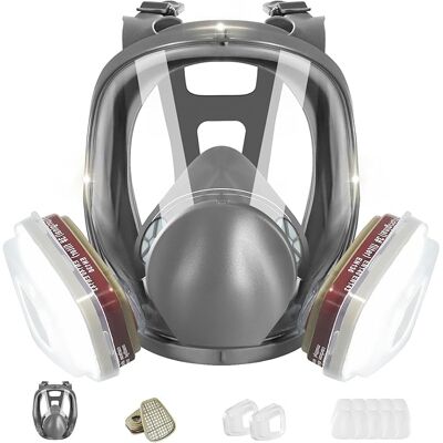 OEM Mascarilla Facial Completa Con Filtros, Reutilizable, Ideal Para Pulir, Soldar, Pintar Con Aerosol, Pintar Con Aerosol. OEM Mascarilla Facial Completa Con Filtros, Reutilizable, Ideal Para Pulir, Soldar, Pintar Con Aerosol, Pintar Con Aerosol.