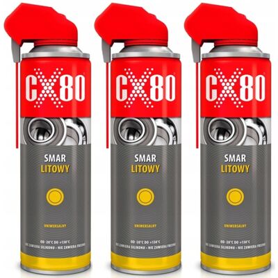 OEM Grasa De Calcio Y Litio Cx80 Duo Spray Para Cojinetes Y Juntas Nlgi 2 Ep 0,5 L X 3 OEM Grasa De Calcio Y Litio Cx80 Duo Spray Para Cojinetes Y Juntas Nlgi 2 Ep 0,5 L X 3